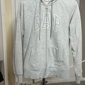 GAP Light Gray Fleece-Lined Hoodie
